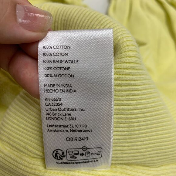 Pilcro Sweatshirt Womens XL Buttercup Crop Open Back Long Sleeve Anthropologie - Picture 12 of 15